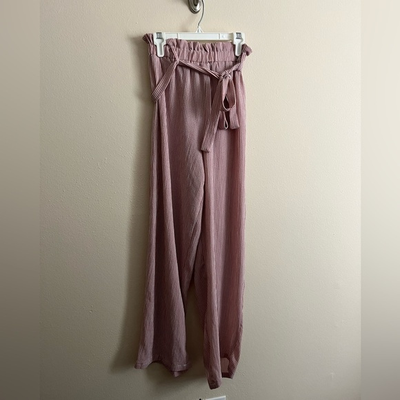 Monteau Pants - Striped Paperbag Pants